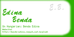 edina benda business card